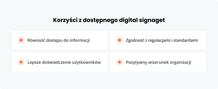 Korzyści dostępnego digital signage