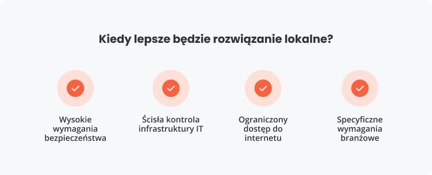 Lepsze będzie rozwiązanie lokalne?