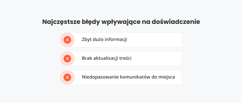 Najczęstsze błędy wpływające doświadczenie