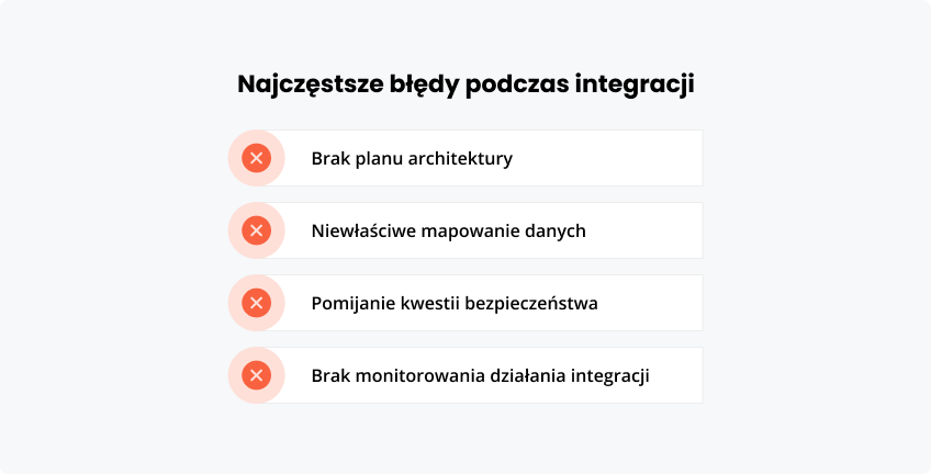 Najczęstsze błędy integracji